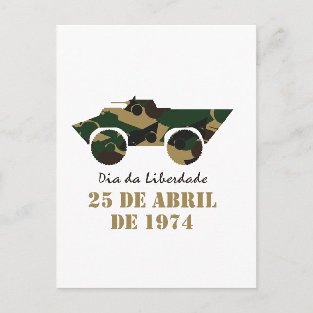 Cartão Postal Símbolo militar da Revolução de 25 de abril (Frente)