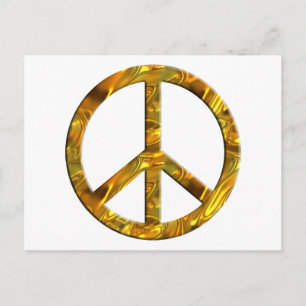 Cartão Postal Símbolo PEACE - DOURADO