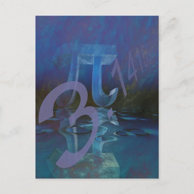 Cartão Postal Símbolo Pi (Frente)