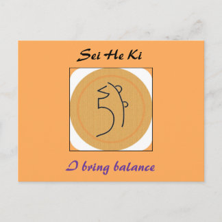 Cartão Postal Símbolo Sei he Ki Reiki