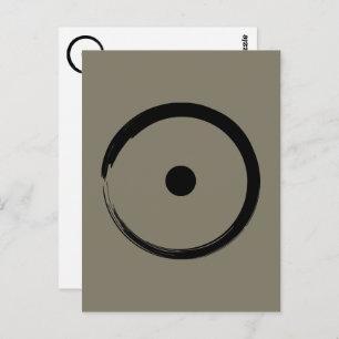 Cartão Postal Símbolo solar astrológico - Círculo Zen Budista 1