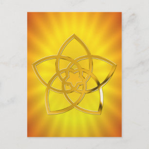 Cartão Postal Símbolo Vênus Flor / DOURADO