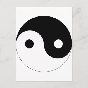 Cartão Postal símbolo yin e yang símbolo religião tao taoismo