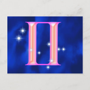 Cartão Postal Símbolo Zodac Gemini