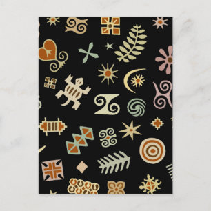 Cartão Postal Símbolos Adinkra Africanos