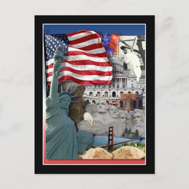 Cartão Postal Símbolos americanos (Frente)