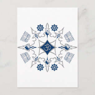 Cartão Postal Símbolos budistas tribais