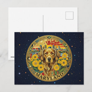 Cartão Postal Símbolos do estado de Maryland nos EUA