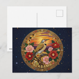 Cartão Postal Símbolos do estado do Alabama nos EUA