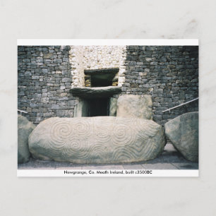 Cartão Postal Símbolos espiralados, Newgrange, Irlanda