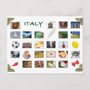Cartão Postal Símbolos italianos