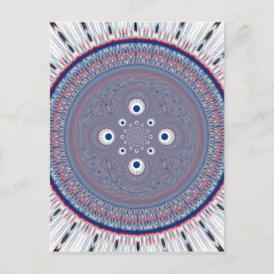 Cartão Postal Simetria hipnótica: Arte Geométrica Abstrato