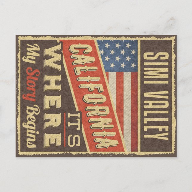 Cartão Postal Simi Valley California (Frente)