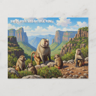 Cartão Postal Simien Mountain National Park Etiópia Viagem Pos