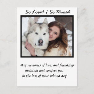 Cartão Postal Simpatia Memorial Personalizado para Cães