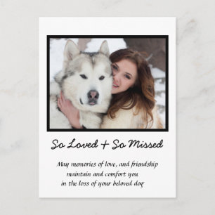 Cartão Postal Simpatia Memorial Personalizado para Cães