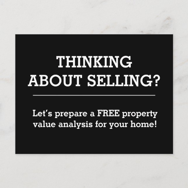 Cartão Postal Simple Real Estate Postcard (Frente)
