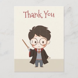 Cartão Postal Simples Agradecimento Harry Potter