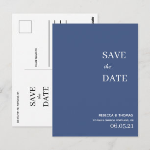 Cartão Postal simples cartões-postais de save the date elegantes