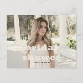 Cartão Postal Simples Chá de panela De Fotografia Dela