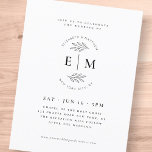 Cartão Postal Simples Chic Elegante Moderno de Casamento<br><div class="desc">Composto por sans serif e serif tipografia. Tudo contra um pano de fundo de branco puro. Estes elementos são modernos,  simples e quicos. Este foi projetado pelo White Paper Birch Co. exclusivo para Zazzle. Disponível aqui: http://www.zazzle.com/store/whitepaperbirch</div>