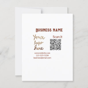 Cartão Postal Simples código q r adicionar logotipo nome de códi