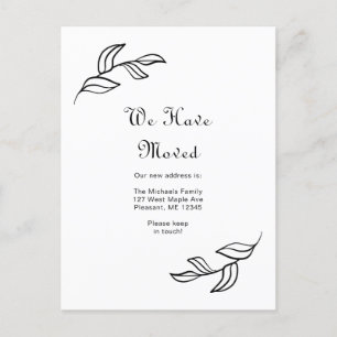 Cartão Postal Simples Deixa Preto e Branco Que Nos Movemos