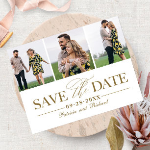 Cartão Postal Simples e Elegante Save The Date de Casamento com