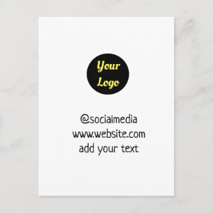 Cartão Postal simples e minimamente personalizado adicione o end