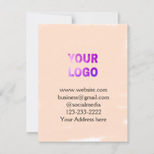 Cartão Postal simples e mínimo adicione seu logotipo/design aqui