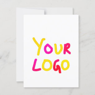 Cartão Postal simples e mínimo adicione seu logotipo/design aqui