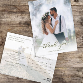 Cartão Postal Simples Elegante Duas Fotografias Moderna