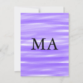 Cartão Postal Simples monograma adicione seu nome com letra míni