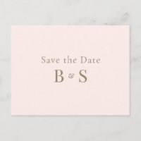 Simples Monograma Blush Casamento Salve a Data
