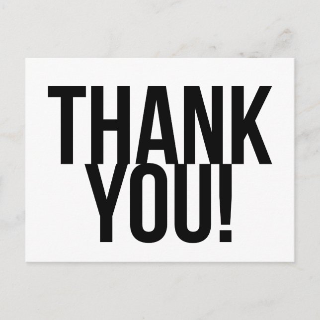 Cartão Postal Simples Obrigado (Frente)