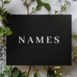 Cartão Postal Simples Preto Personalizado Adicionar Seu Nome Ele<br><div class="desc">Simples Preto Personalizado Adicione Seu Nome Design Elegante para Qualquer Um.</div>