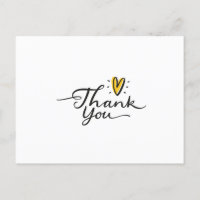 Simples Script Cute Yellow Heart Obrigado