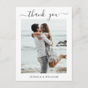 Cartão Postal Simplesmente Elegante Foto De Corações De Casament