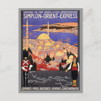 Cartão Postal Simplon Orient Express para Constantinopla