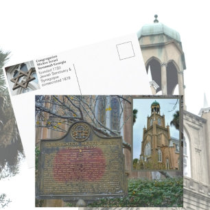 Cartão Postal Sinagoga da Congregação Mickve Israel Savannah GA