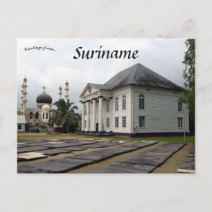 Cartão Postal Sinagoga e Mesquita Paramaribo Suriname