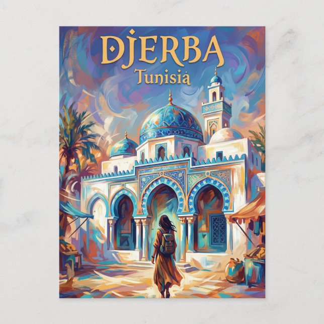 Cartão Postal Sinagoga El Ghriba Tunísia (Frente)