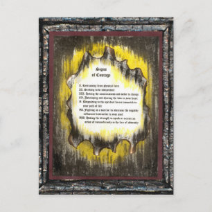 Cartão Postal Sinais de coragem