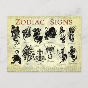 Cartão Postal Sinais de Zodiac (Astrológicos)