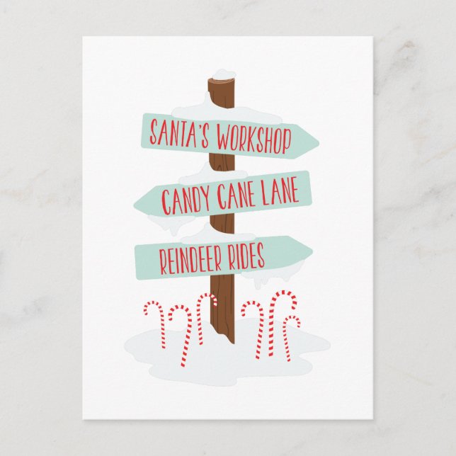 Cartão Postal Sinais do Polo Norte (Frente)