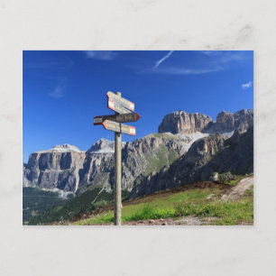 Cartão Postal sinais e Dolomites