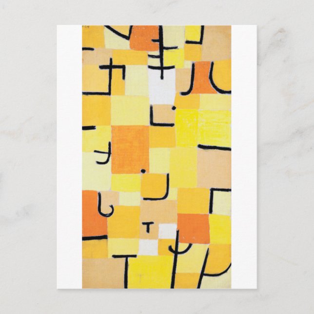 Cartão Postal Sinais em amarelo, Paul Klee (Frente)