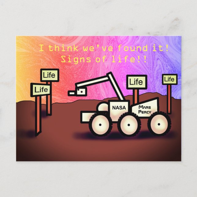 Cartão Postal SINAIS PERCY MARS OF LIFE Postcard by Jetpackcorps (Frente)