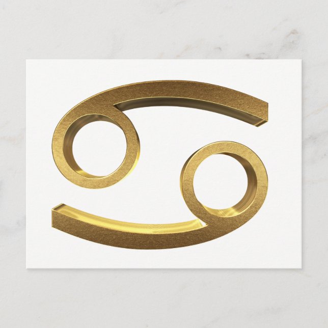 Cartão Postal Sinais Zodilógicos Astrológicos Sinais Sun Cancer  (Frente)