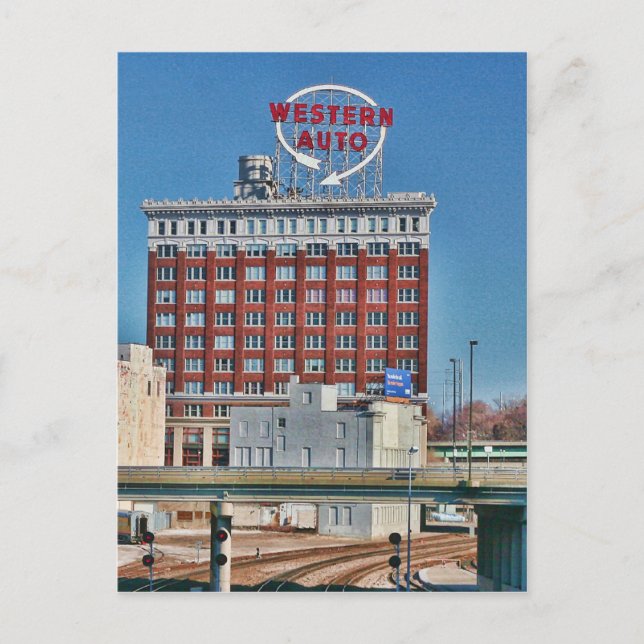 Cartão Postal Sinal Automático Ocidental de Kansas City (Frente)